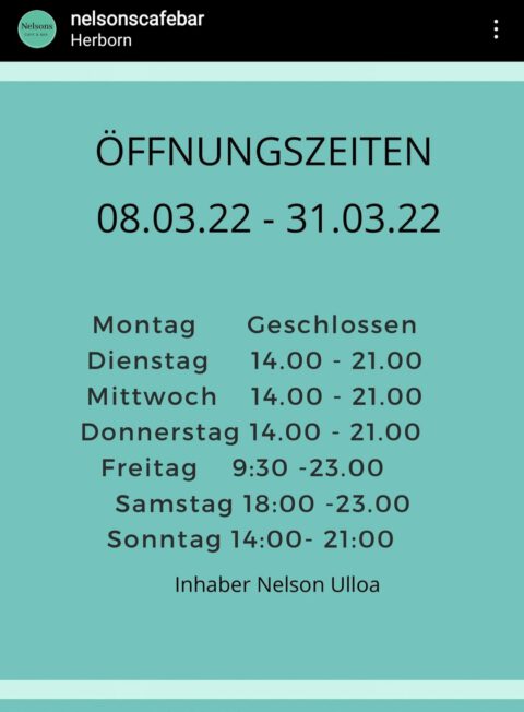 Samstags bei Nelsons Cafe Bar…