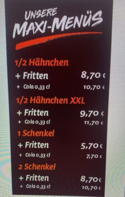 Menueauswahl
